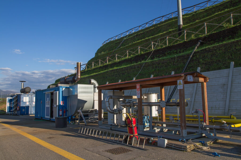 Unit&agrave; di aspirazione e motori a biogas per la produzione di energia rinnovabile